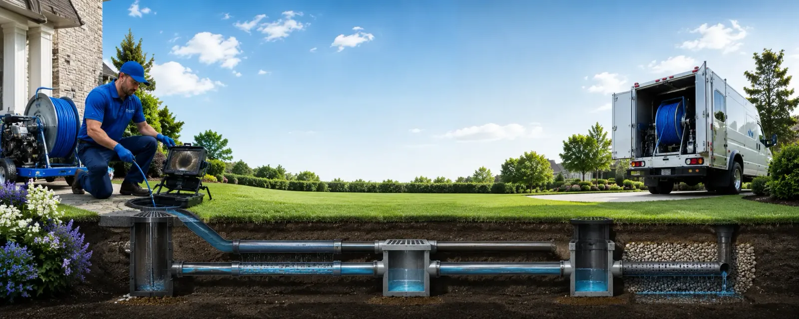 Outdoor drain cleaning information for Marland, OK